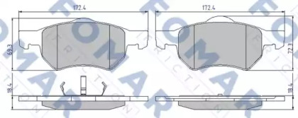 Комплект тормозных колодок FOMAR Friction FO 922781