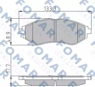 Комплект тормозных колодок FOMAR Friction FO 923181