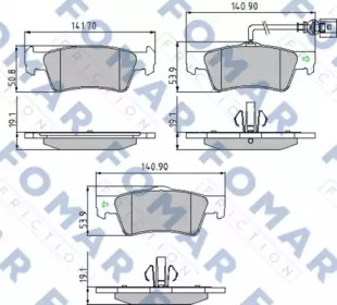 Комплект тормозных колодок FOMAR Friction FO 923581