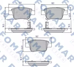 Комплект тормозных колодок FOMAR Friction FO 924181