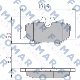 Комплект тормозных колодок FOMAR Friction FO 924781