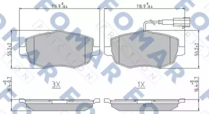 Комплект тормозных колодок FOMAR Friction FO 925681