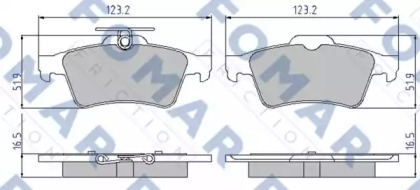 Комплект тормозных колодок FOMAR Friction FO 926381