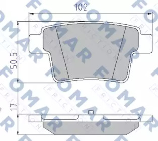 Комплект тормозных колодок FOMAR Friction FO 928581