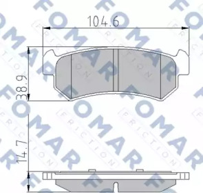 Комплект тормозных колодок FOMAR Friction FO 929781