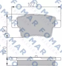 Комплект тормозных колодок FOMAR Friction FO 929881