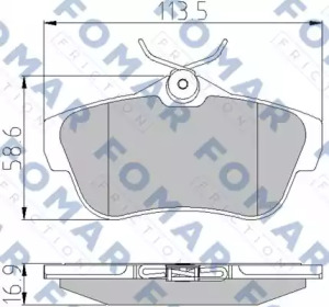 Комплект тормозных колодок FOMAR Friction FO 930381