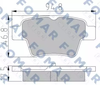 Комплект тормозных колодок FOMAR Friction FO 930581