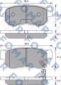 Комплект тормозных колодок FOMAR Friction FO 931781