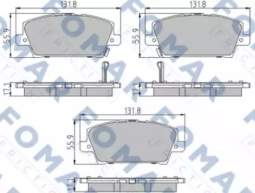 Комплект тормозных колодок FOMAR Friction FO 932481