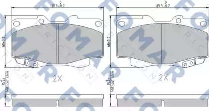 Комплект тормозных колодок FOMAR Friction FO 932981