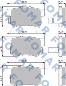 Комплект тормозных колодок FOMAR Friction FO 933281