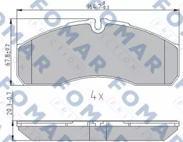 Комплект тормозных колодок FOMAR Friction FO 933581