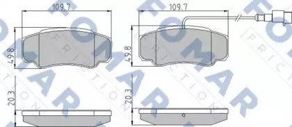 Комплект тормозных колодок FOMAR Friction FO 934181