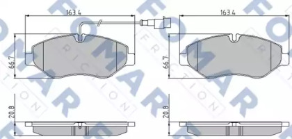 Комплект тормозных колодок FOMAR Friction FO 934281