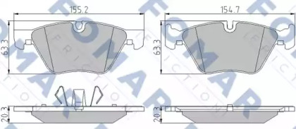 Комплект тормозных колодок FOMAR Friction FO 934781