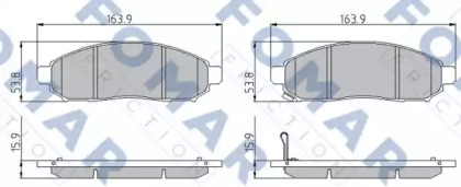 Комплект тормозных колодок FOMAR Friction FO 935081