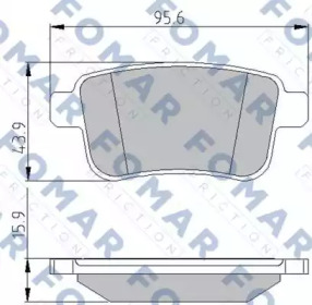 Комплект тормозных колодок FOMAR Friction FO 935681