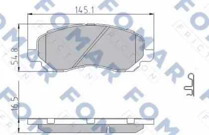 Комплект тормозных колодок FOMAR Friction FO 935881