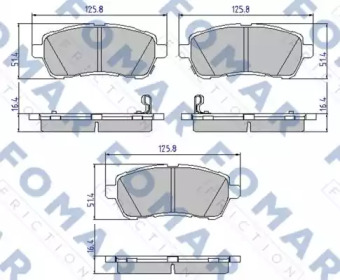 Комплект тормозных колодок FOMAR Friction FO 935981