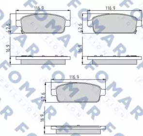 Комплект тормозных колодок FOMAR Friction FO 936481