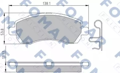 Комплект тормозных колодок FOMAR Friction FO 936581