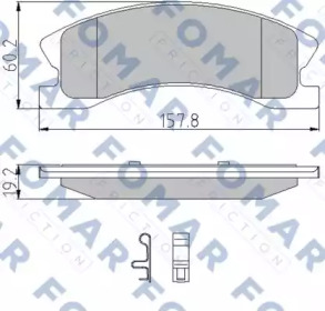 Комплект тормозных колодок FOMAR Friction FO 937581