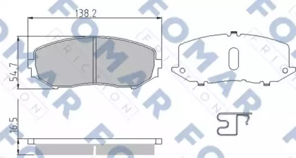 Комплект тормозных колодок FOMAR Friction FO 939381