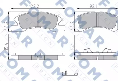 Комплект тормозных колодок FOMAR Friction FO 949681