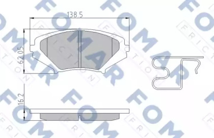 Комплект тормозных колодок FOMAR Friction FO 968881