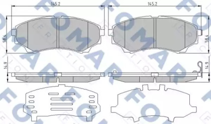 Комплект тормозных колодок FOMAR Friction FO 969181