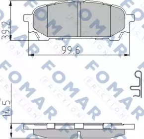 Комплект тормозных колодок FOMAR Friction FO 972781