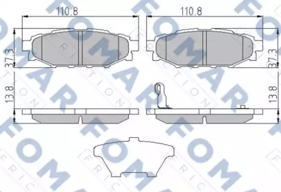 Комплект тормозных колодок FOMAR Friction FO 974081