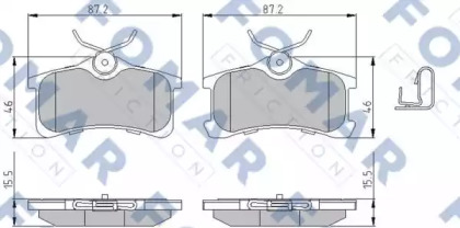 Комплект тормозных колодок FOMAR Friction FO 992581