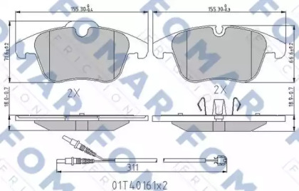 Комплект тормозных колодок FOMAR Friction FO 996081