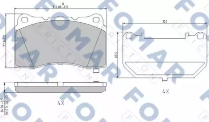 Комплект тормозных колодок FOMAR Friction FO 996481