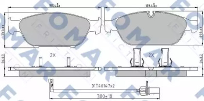 Комплект тормозных колодок FOMAR Friction FO 998881