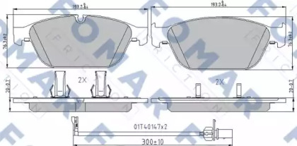 Комплект тормозных колодок FOMAR Friction FO 998981