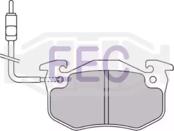 Комплект тормозных колодок, дисковый тормоз EEC BRP0470