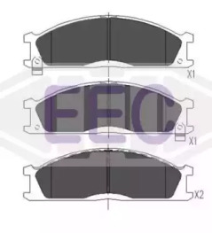 Комплект тормозных колодок, дисковый тормоз EEC BRP0605