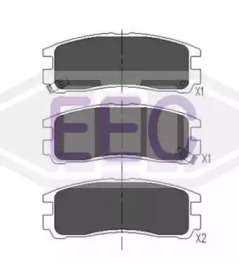 Комплект тормозных колодок, дисковый тормоз EEC BRP0668