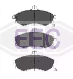 Комплект тормозных колодок, дисковый тормоз EEC BRP1388