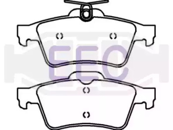 Комплект тормозных колодок, дисковый тормоз EEC BRP1448