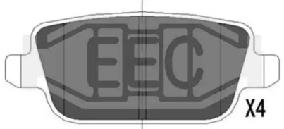 Комплект тормозных колодок, дисковый тормоз EEC BRP1532