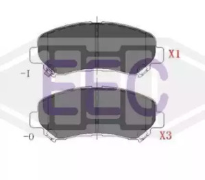 Комплект тормозных колодок, дисковый тормоз EEC BRP1621