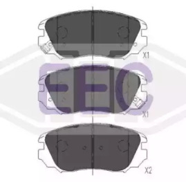 Комплект тормозных колодок, дисковый тормоз EEC BRP1695