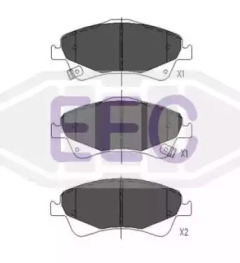 Комплект тормозных колодок, дисковый тормоз EEC BRP1707