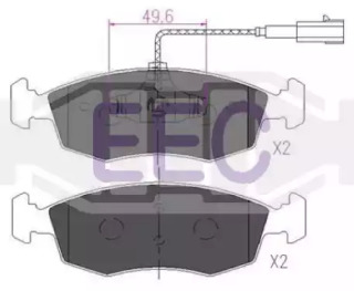 Комплект тормозных колодок EEC BRP1845