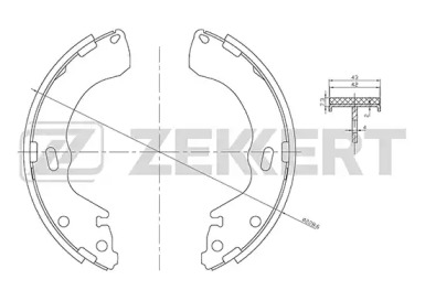 Комлект тормозных накладок ZEKKERT BK-4025