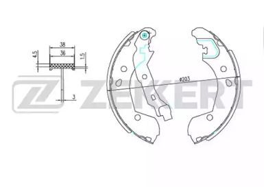 Комлект тормозных накладок ZEKKERT BK-4026